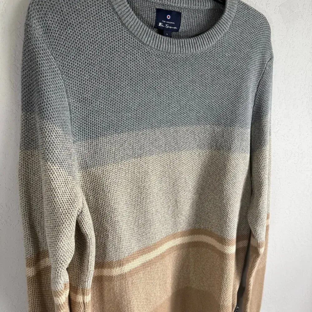 Men’s NWT L Ben Sherman Academic Fall Preppy Business Casual Minimalist Sweater